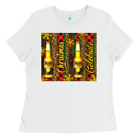 White beer bottle for christmas Ladies Tee - AdoDesignShop