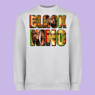 Black King Juneteenth Heavyweight Sweatshirt Designed By Zillion Design Studio