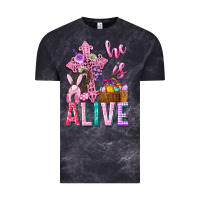Cloud Black he is alive easter Vintage Tee - Neo Western