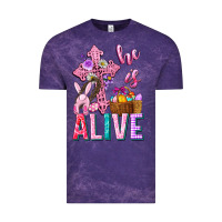 Cloud Purple he is alive easter Vintage Tee - Neo Western