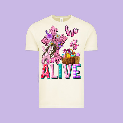 He Is Alive Easter Vintage Tee Designed By Neo Western