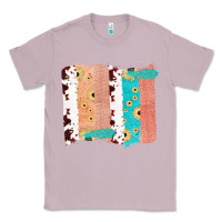 Lilac Western Cowhide Sunflower Jute Glitter Farm Life Brush Stroke Classic Tee - Bettercallsaul