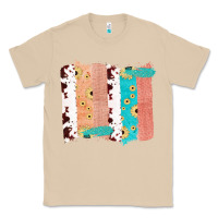 Mushroom Western Cowhide Sunflower Jute Glitter Farm Life Brush Stroke Classic Tee - Bettercallsaul
