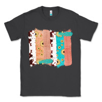 Smoke Western Cowhide Sunflower Jute Glitter Farm Life Brush Stroke Classic Tee - Bettercallsaul