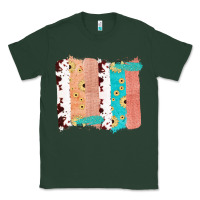 Sports Green Western Cowhide Sunflower Jute Glitter Farm Life Brush Stroke Classic Tee - Bettercallsaul