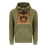 Melanin Afro Messy Bun Vintage Hoodie | Teevron