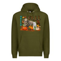 Army Green Hello Fall Merino Wool Sheep Premium Hoodie - LillyAllenDesigns