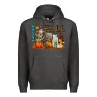 Charcoal Heather Hello Fall Merino Wool Sheep Premium Hoodie - LillyAllenDesigns