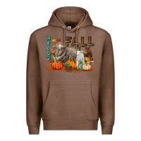 Chestnut Hello Fall Merino Wool Sheep Premium Hoodie - LillyAllenDesigns