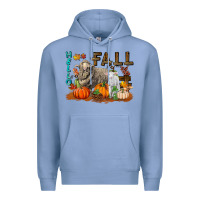Colony Blue Hello Fall Merino Wool Sheep Premium Hoodie - LillyAllenDesigns