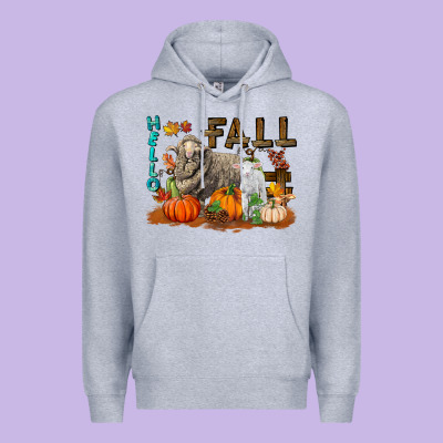 Hello Fall Merino Wool Sheep Premium Hoodie Designed By Lillyallendesigns