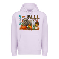 Lilac Hello Fall Merino Wool Sheep Premium Hoodie - LillyAllenDesigns