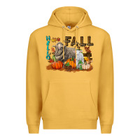 Mustard Hello Fall Merino Wool Sheep Premium Hoodie - LillyAllenDesigns