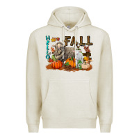 Oatmeal Heather Hello Fall Merino Wool Sheep Premium Hoodie - LillyAllenDesigns