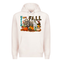 Pale Pink Hello Fall Merino Wool Sheep Premium Hoodie - LillyAllenDesigns