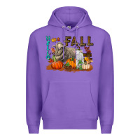Purple Hello Fall Merino Wool Sheep Premium Hoodie - LillyAllenDesigns
