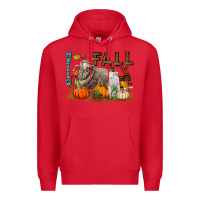 Red Hello Fall Merino Wool Sheep Premium Hoodie - LillyAllenDesigns