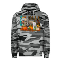 Slate Camo Hello Fall Merino Wool Sheep Premium Hoodie - LillyAllenDesigns