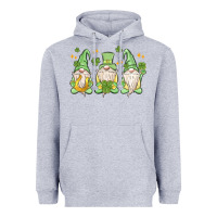 Heather Grey st. patrick's day gnomes Heavyweight Hoodie - MaliasSmallBusiness