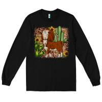 Black Hereford cactus sunflower Long Sleeve Tee - JahusDesignShop