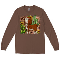 Chestnut Hereford cactus sunflower Long Sleeve Tee - JahusDesignShop