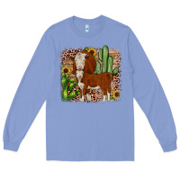 Colony Blue Hereford cactus sunflower Long Sleeve Tee - JahusDesignShop