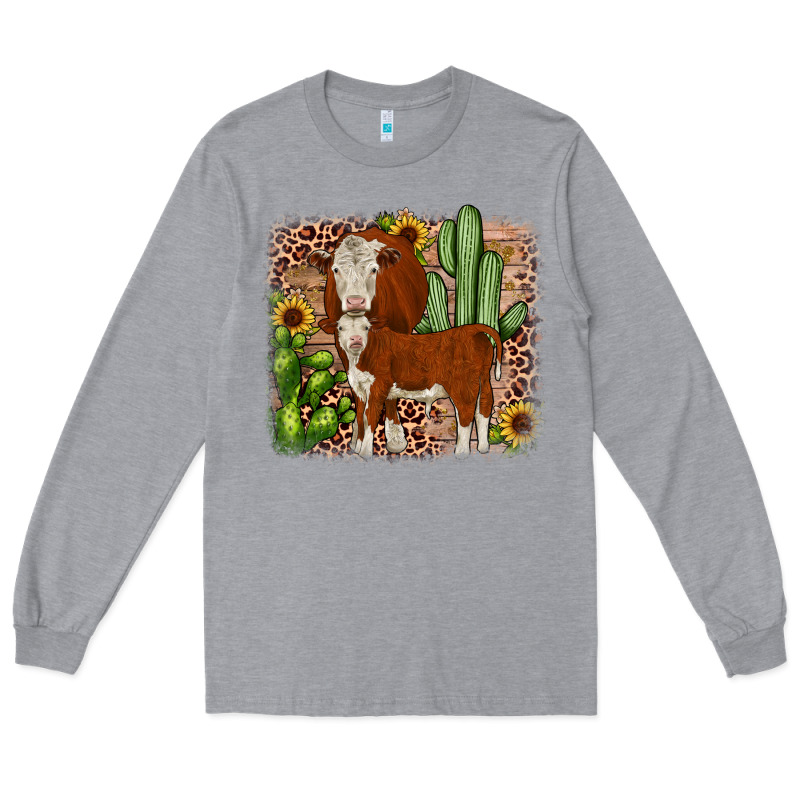 Hereford Cactus Sunflower Long Sleeve Tee by JahusDesignShop | Teevron