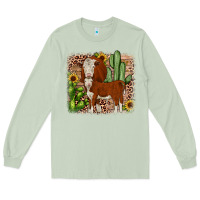 Matcha Hereford cactus sunflower Long Sleeve Tee - JahusDesignShop