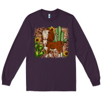Plum Hereford cactus sunflower Long Sleeve Tee - JahusDesignShop