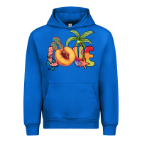 Cobalt Love peach summer Urban Hoodie - NancyCooperArtShop