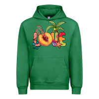 Emerald Love peach summer Urban Hoodie - NancyCooperArtShop