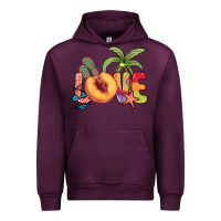 Mauve Wine Love peach summer Urban Hoodie - NancyCooperArtShop
