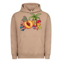 Pigment Burro Love peach summer Urban Hoodie - NancyCooperArtShop
