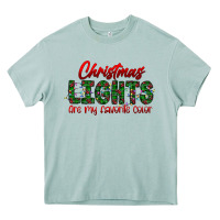 Arona festive christmas lights text art Heavy Core Tee - CowhideDigitalArt