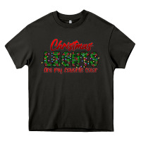 Asphalt festive christmas lights text art Heavy Core Tee - CowhideDigitalArt