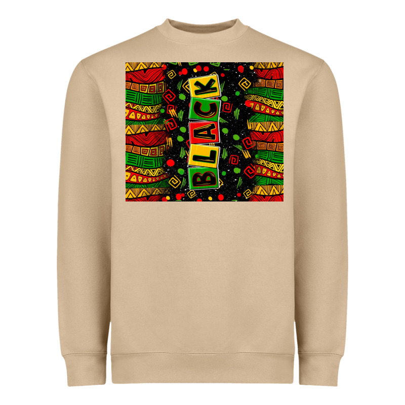 Black License Letters  Juneteenth Heavyweight Sweatshirt by Zillion Design Studio | Teevron
