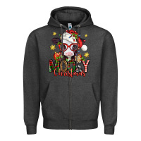 Charcoal Heather mooey christmas baby calf Zipper Hoodie - Jasminsmagicworld