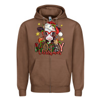 Chestnut mooey christmas baby calf Zipper Hoodie - Jasminsmagicworld