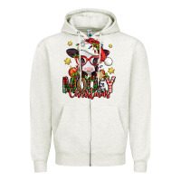 Oatmeal Heather mooey christmas baby calf Zipper Hoodie - Jasminsmagicworld