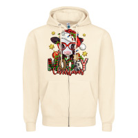 Sandshell mooey christmas baby calf Zipper Hoodie - Jasminsmagicworld