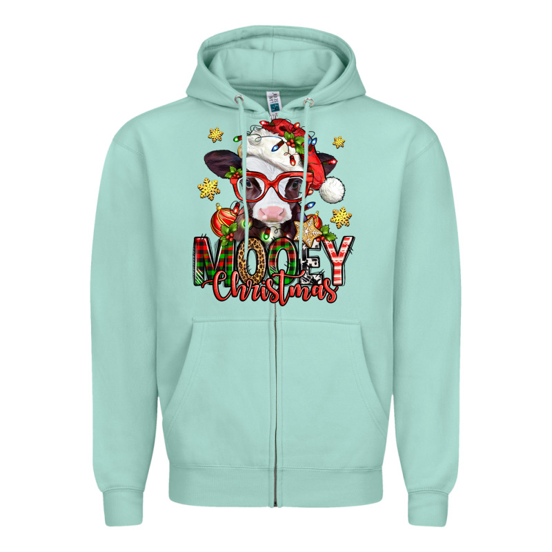 Mooey Christmas Baby Calf Zipper Hoodie by Jasminsmagicworld | Teevron