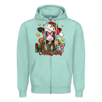 Seafoam mooey christmas baby calf Zipper Hoodie - Jasminsmagicworld