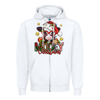White mooey christmas baby calf Zipper Hoodie - Jasminsmagicworld