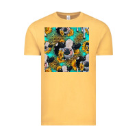 Vintage Mustard holstein cow seamless pattern Vintage Tee - HRA Design Shop