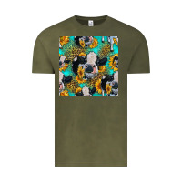 Vintage Olive holstein cow seamless pattern Vintage Tee - HRA Design Shop