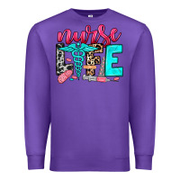 Purple nurse life Premium Sweatshirt - NancyCooperArtShop