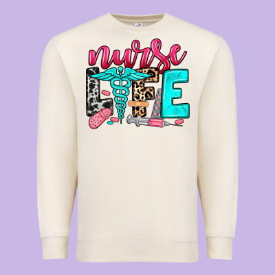 Nurse Life Premium Sweatshirt Designed By Nancycooperartshop
