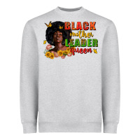 Heather Grey Black mother leader queen juneteenth Heavyweight Sweatshirt - Zillion Design Studio