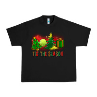 Black tis the season christmas with tennis ball and tree cookie Urban Heavy Tee - FaDigitalArtStudio