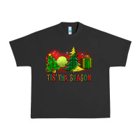 Pigment Black tis the season christmas with tennis ball and tree cookie Urban Heavy Tee - FaDigitalArtStudio